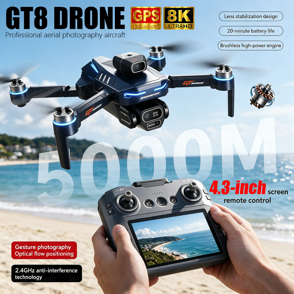 Rc Drone Uav - NUEVO Dron GT8 HD RC 4K