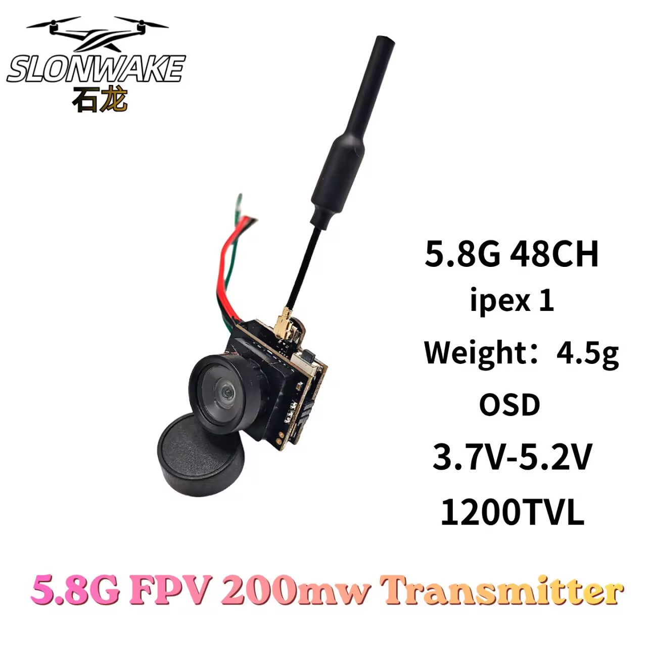 SLONWAKE Cámara de Transmisión - Drone Rc Camera reseña y precio
