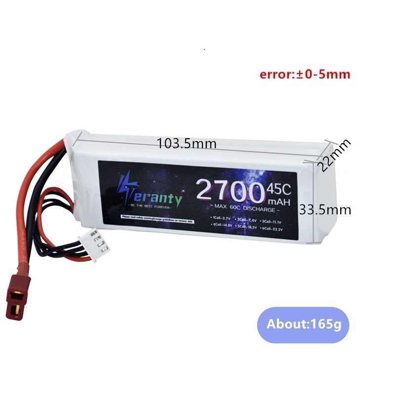 11,1 V 2700mAh 3S 45C Lipo bat - Rc Boat reseña y precio